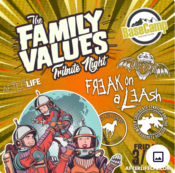 Family dressed as astronauts for tribute night at BaseCamp Pub in Lisle, IL.