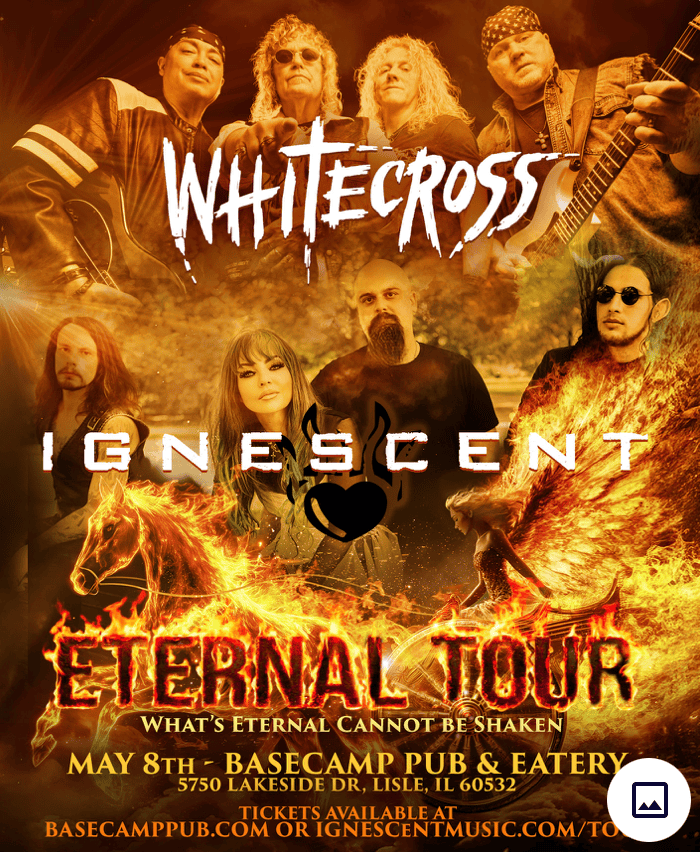 Live rock band Whitecross and Ignescent performing at BaseCamp Pub in Lisle, IL.