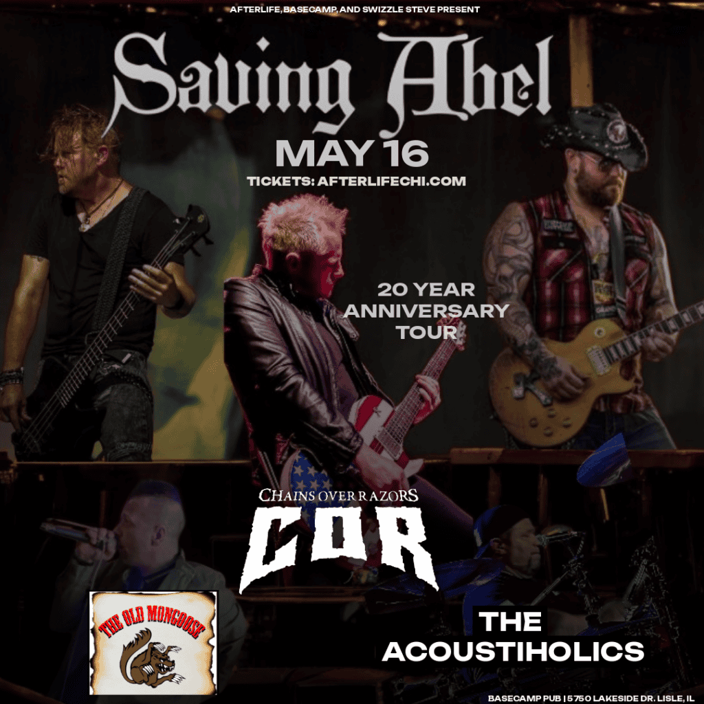 Saving Abel band performing live at a concert for their 20th anniversary tour.