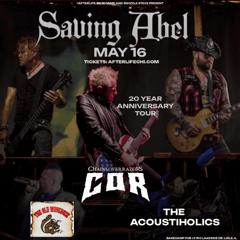 Saving Abel band performing live at a concert for their 20th anniversary tour.