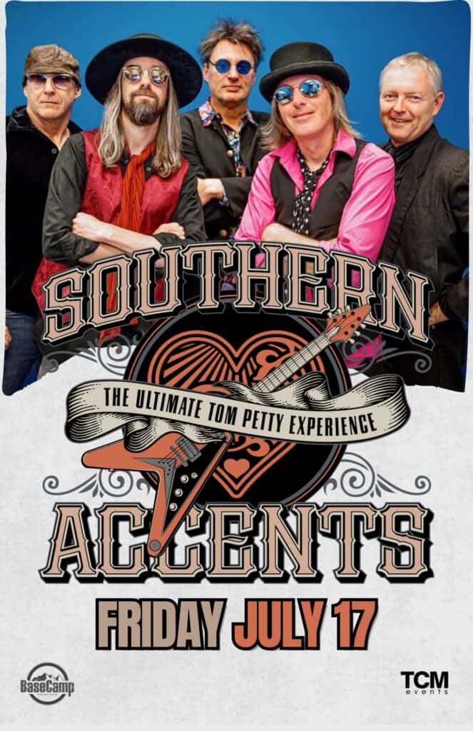 Promotional poster for Southern Agents live music event at BaseCamp Pub in Lisle, IL.