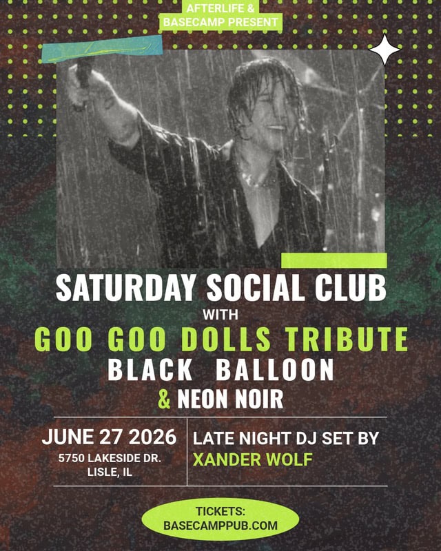 Live music event at BaseCamp Pub in Lisle, IL with Goo Goo Dolls tribute band.