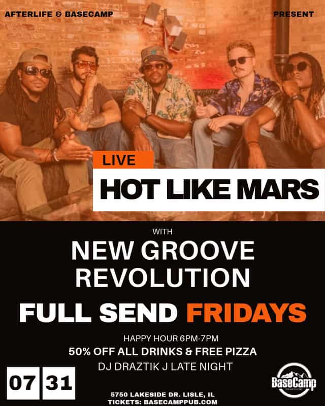 Group of musicians performing live at BaseCamp Pub in Lisle, IL.