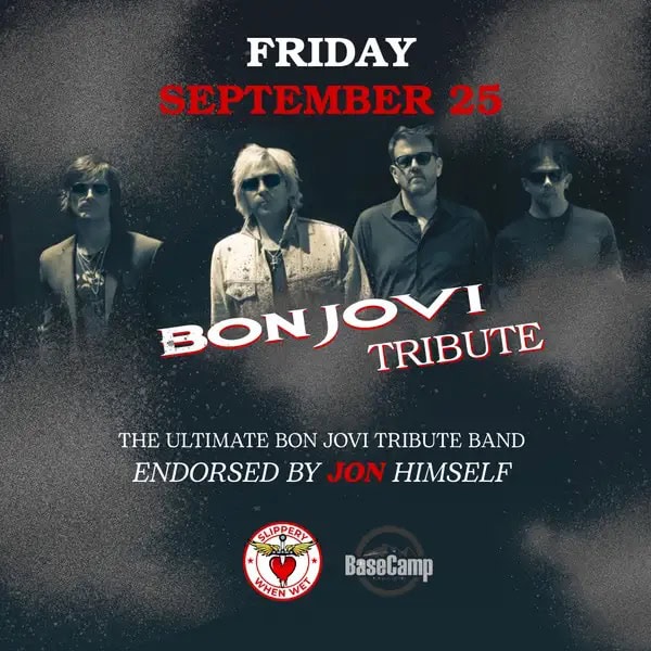 Bon Jovi tribute band performing at BaseCamp Pub in Lisle, IL.